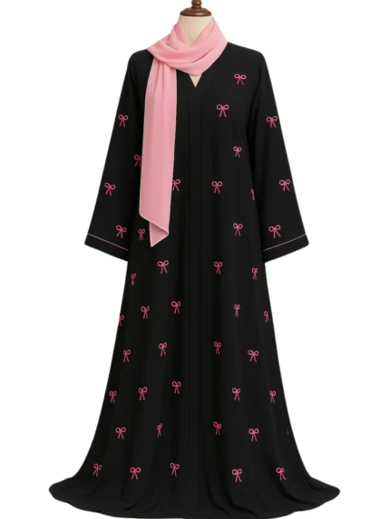 Oyster Bow Abaya Timeless Elegance