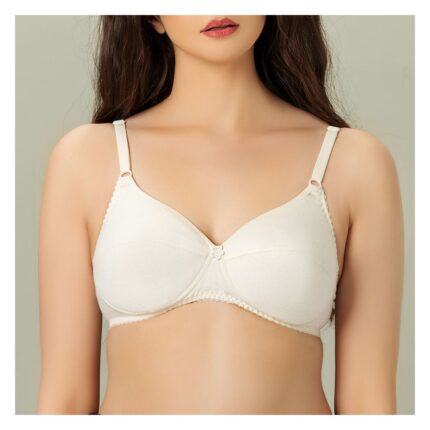 BeBelle Softouch-P Spandex Cotton Bra, Beyond Basics, Vanilla